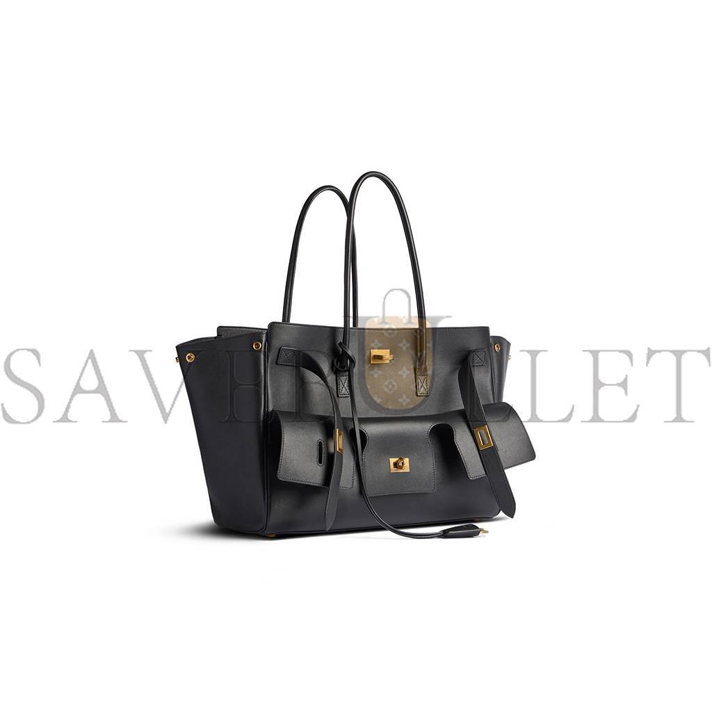 BALENCIAGA WOMEN'S BEL AIR MEDIUM CARRY ALL BAG IN BLACK (36.5*28.9*16cm)